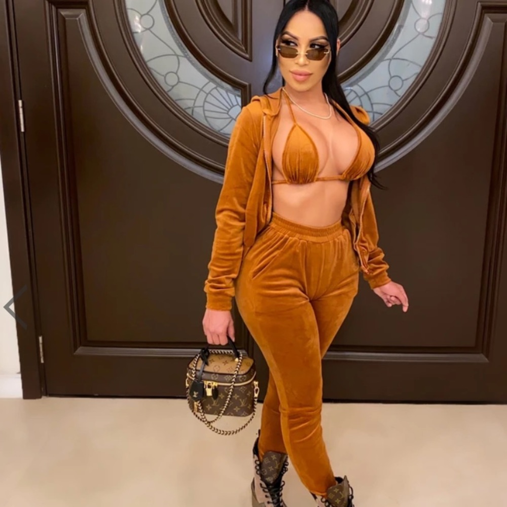 3 Piece Velour Set